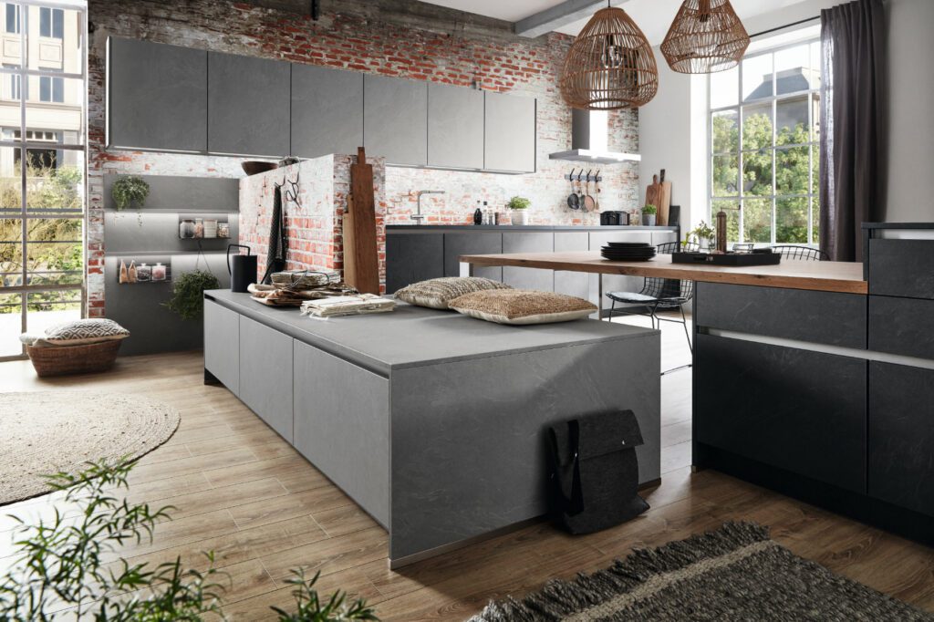 Nobilia Stone Open Plan Kitchen | Lead Wolf, Gotham
