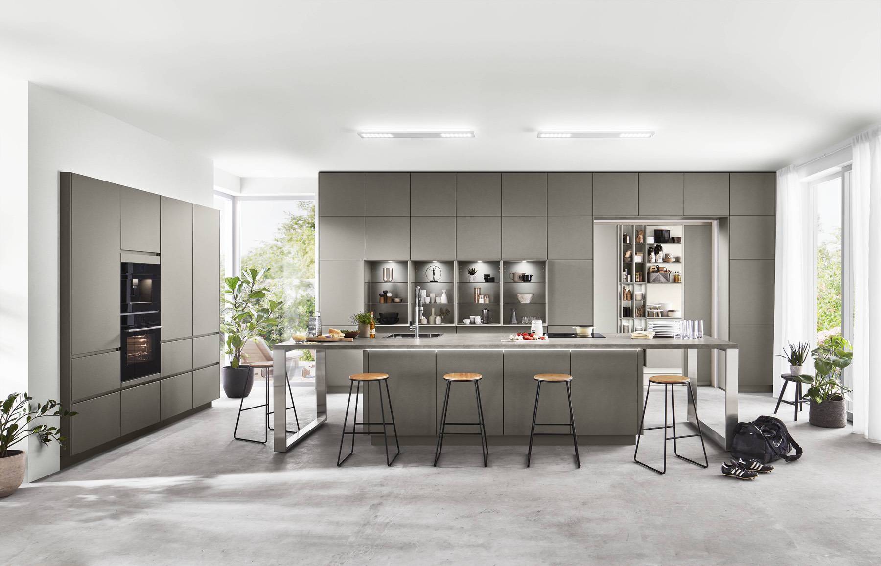 Nobilia Matt Grey Kitchen With Island | Lead Wolf, Gotham